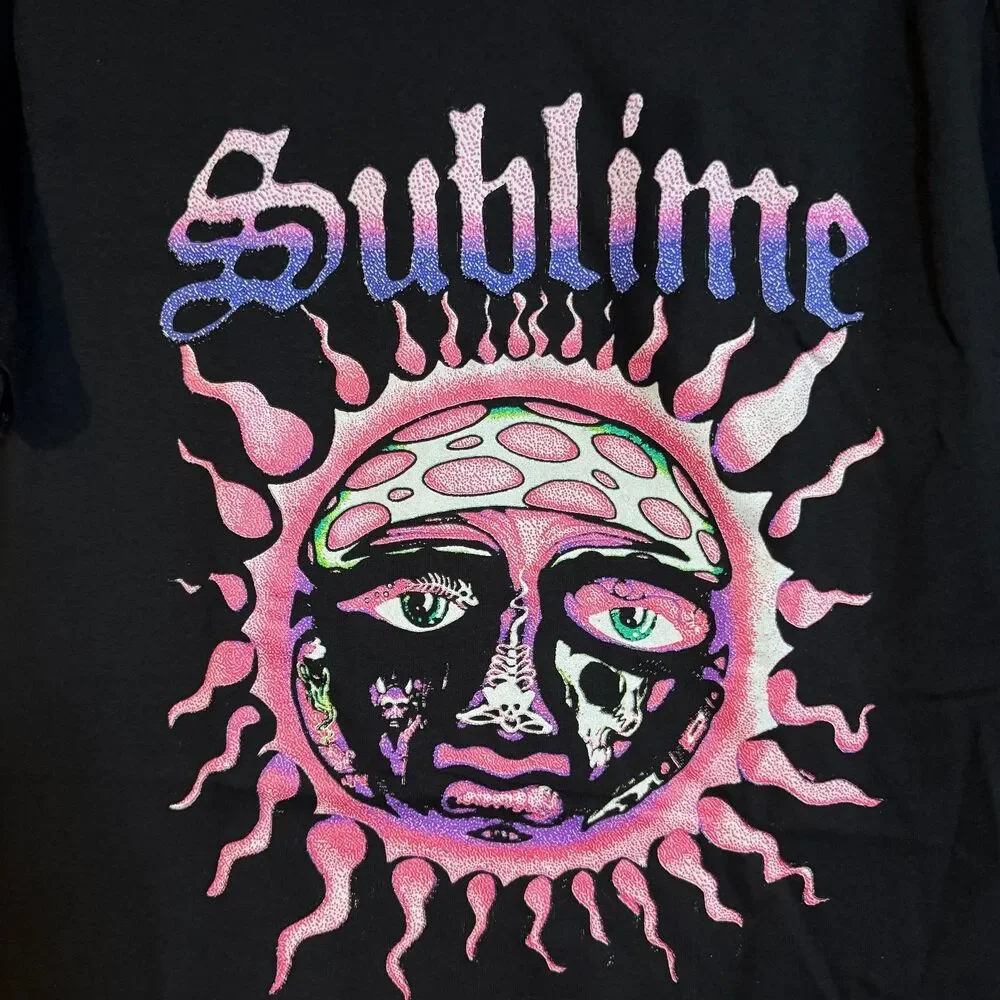 Sublime T-Shirt Men’s Black M 100% Cotton Sun Graphic Print Band Tee